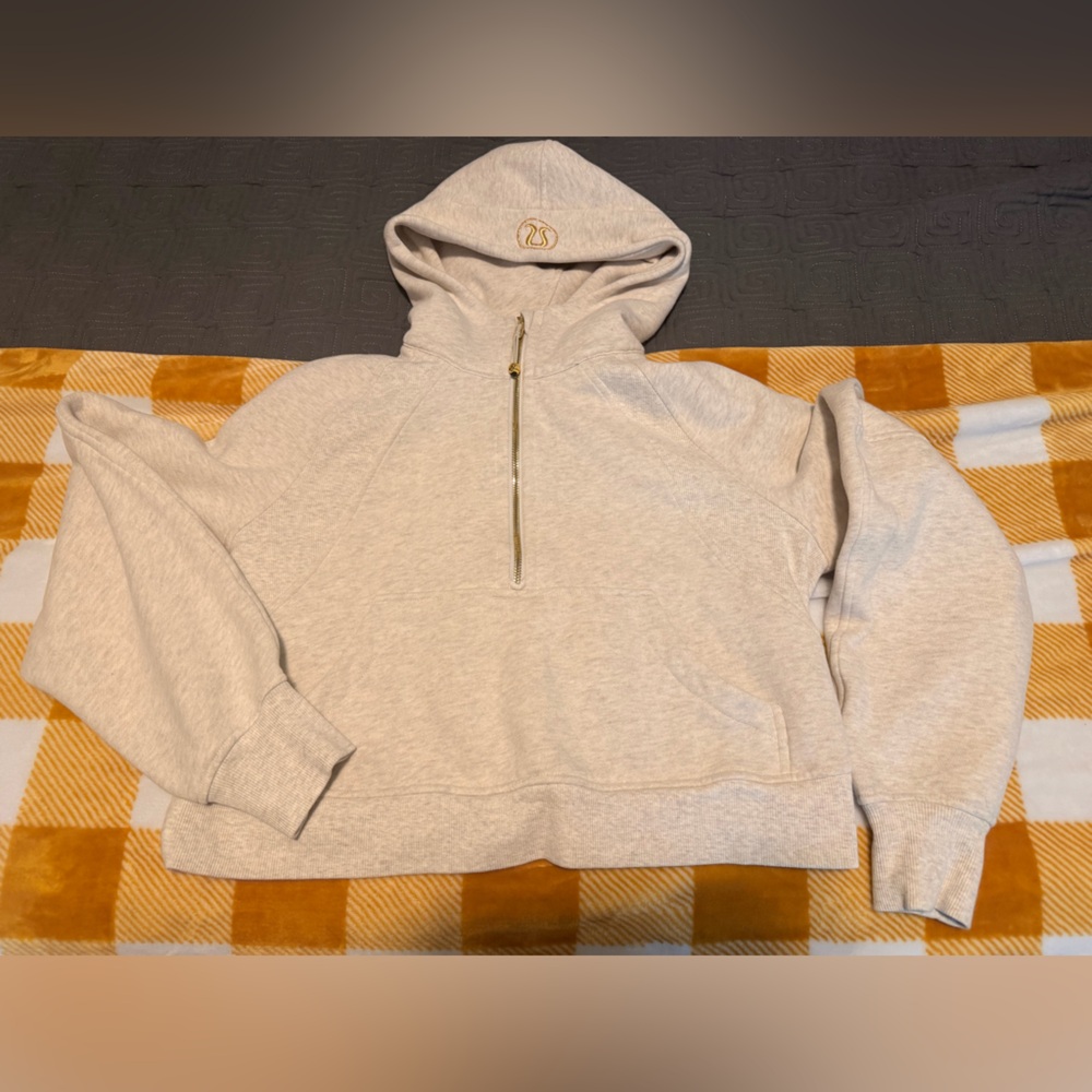 lululemon athletica Half-Zip Hoodie with Gold Zipper/Logo
